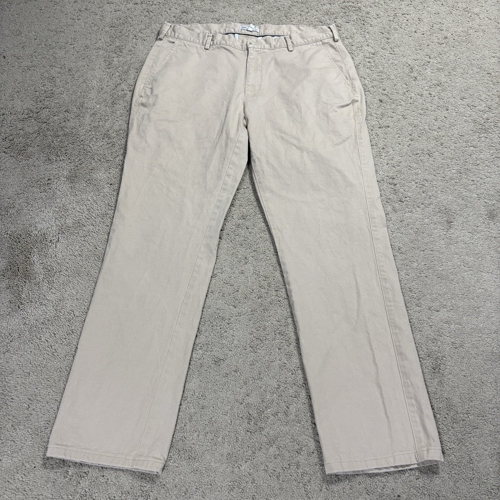 Peter Millar Pants 35‎ (FITS 34x29) Beige Pilot Twill Trouser Preppy Work Casual